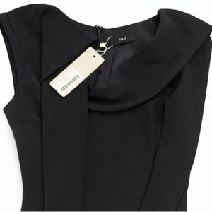 Roman Size 6 Black Sheath Dress w/ Elegant Neckline – Chic Cocktail/Workwear